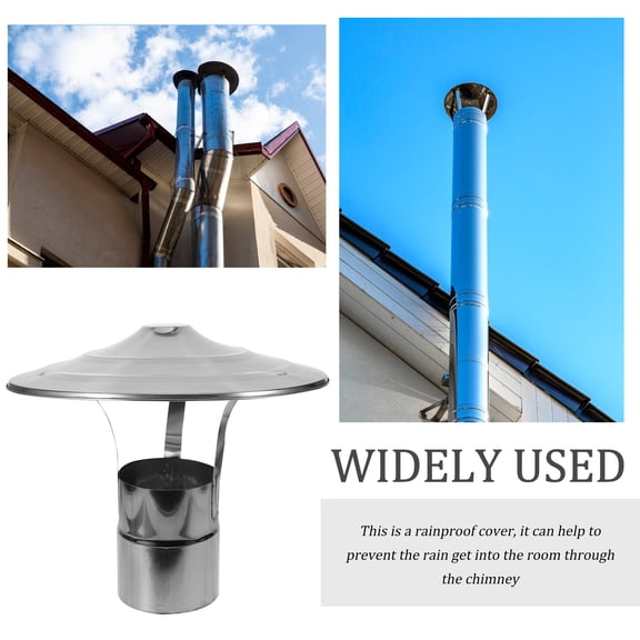 LEXSOMEO Chimney Cap Heavy Duty Stainless Steel Chimney Flue Cowl Pipe Rain Cover Vent Cap For Home