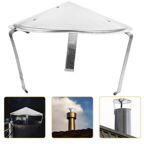 LEXSOMEO Chimney Rain Cover, Smoke Funnel Roof Vent Protector, Weatherproof Rainproof Shield