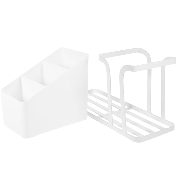 COOPHYA White Coffee and Tea Organizer with Space-Saving Paper Cup Holder and Storage Box for Kitchen or Office