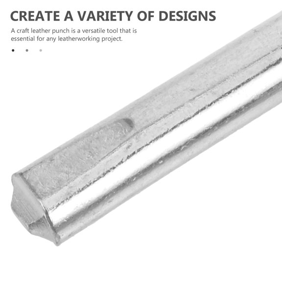 HEMOTON Leather Punch Tool for Daily Use Craft Hand Punching Tool Oval Shaped Black Metal