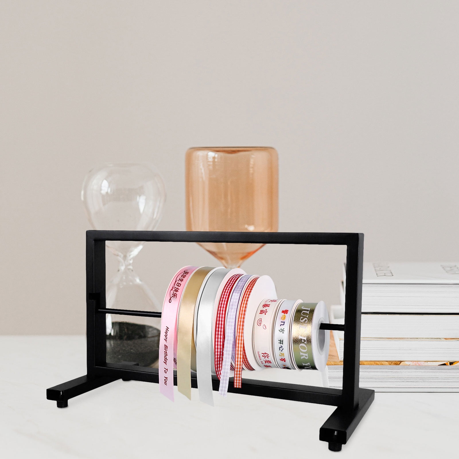 LEXSOMEO Craft Ribbon Organizer Ribbon Storage Holder Rack Ribbon Spool Storage Tool