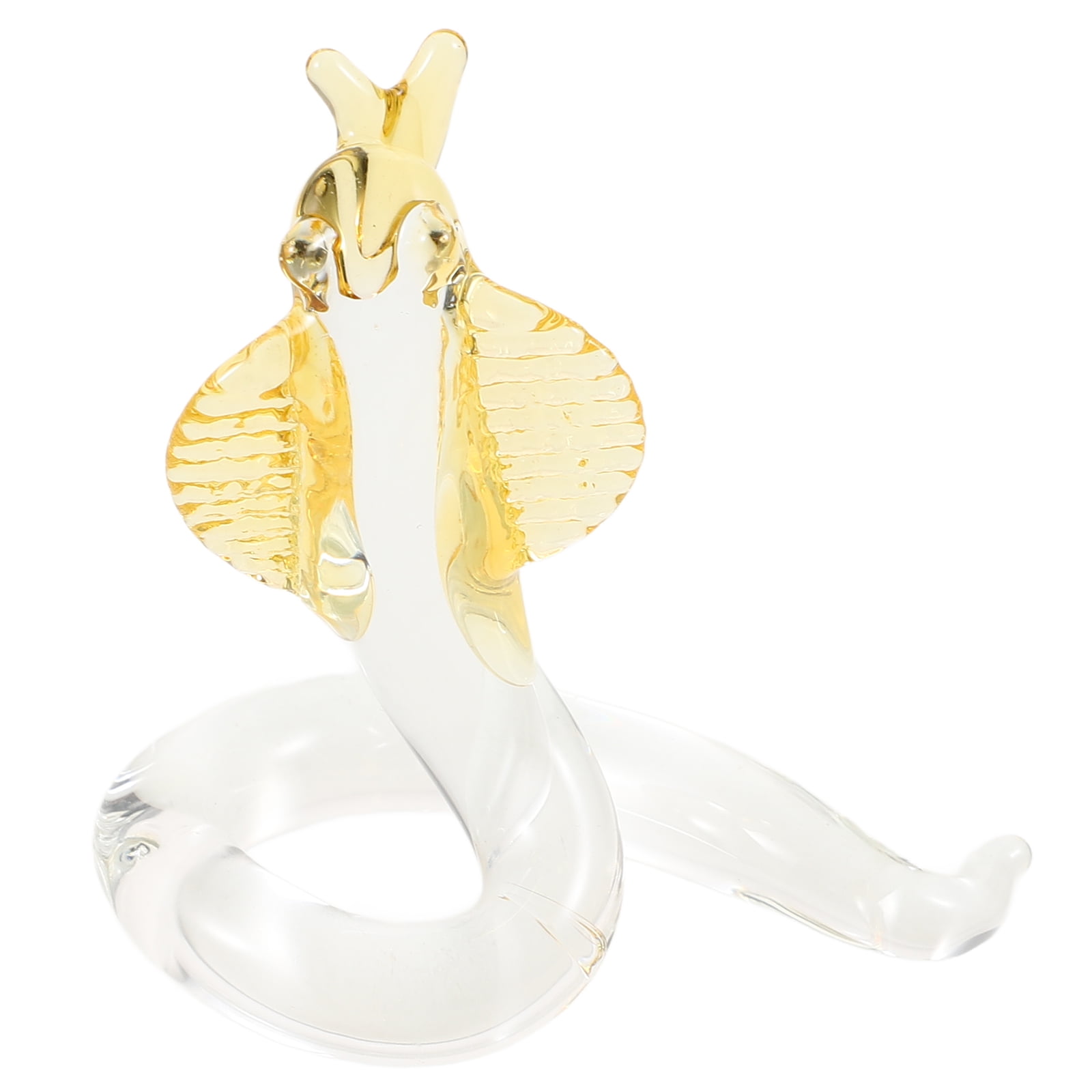 Crystal Snake Figurine - Delicate Glass Sculpture For Home & Office Desk Decor