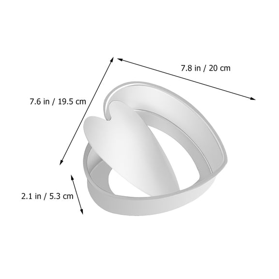 LEXSOMEO DIY Cake Pan Heart Shaped Cake Mold Reusable Aluminum Alloy Cake Mold Removable Cake Pan