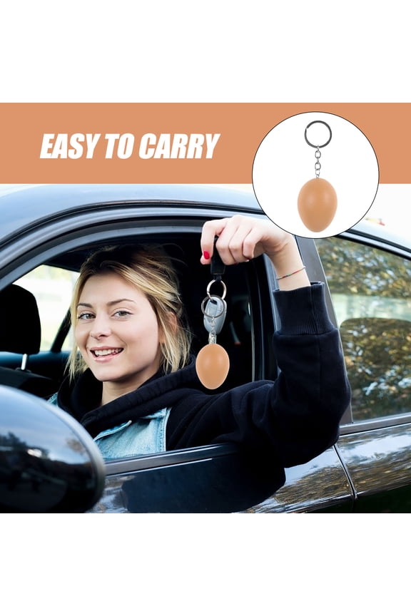 Egg Keychain Simulated Egg Key Holder Bag Charm Key Ring Ornament Handbag Purse Charm
