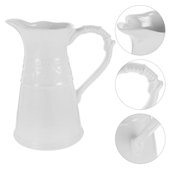 LEXSOMEO European Style Ceramic Pitcher and Flower Vase, Decorative Ceramic Flower Holder for Home and Desktop