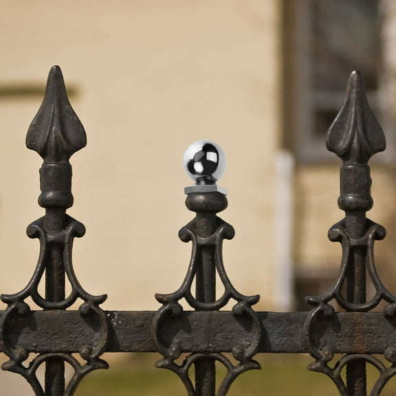 LEXSOMEO Fence Post Cap Handrail End Caps Round Post End Caps for Handrail Stair Newel Guardrail Tube Stainless Steel Stair Handrail Sealing Covers Stair Handrail Plugs Silver 50mm