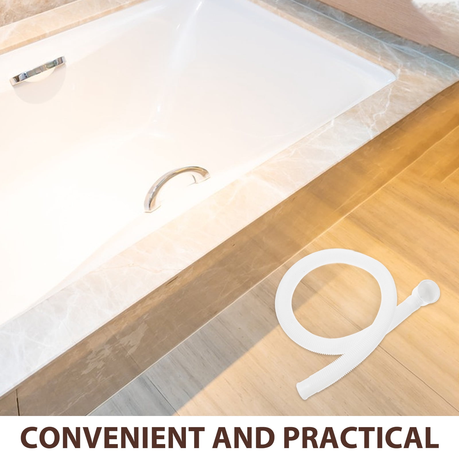 LEXSOMEO Flexible Bathtub Drain Pipe Plastic Tub Drain Replacement Hose ...