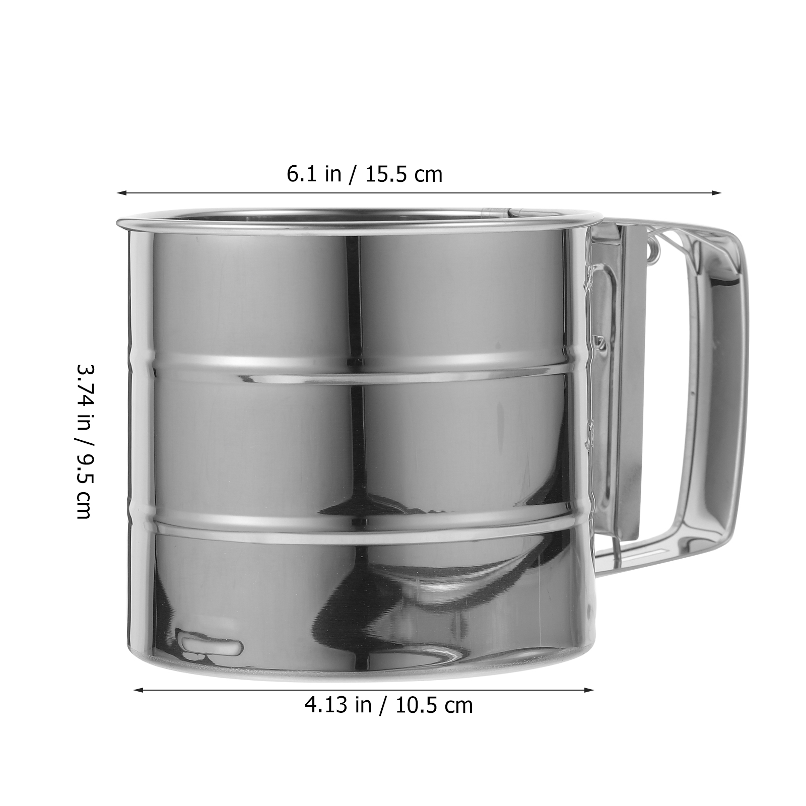 LEXSOMEO Flour Sifter Semi Automatic Small Baking Sieve Fine Mesh Sieve ...