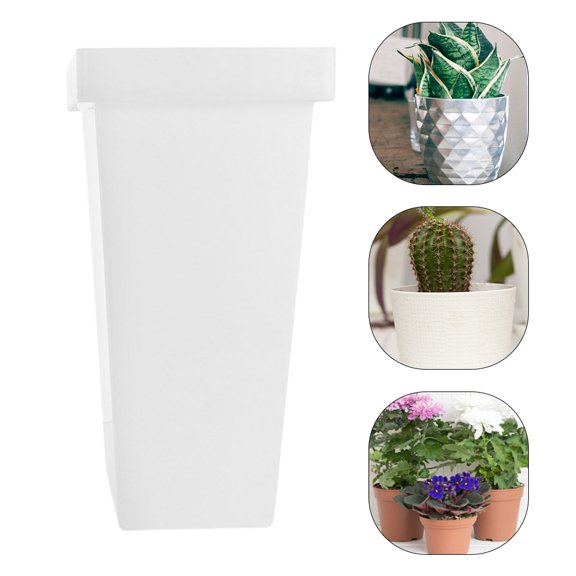 COOPHYA Modern White Flower Holder Bucket Practical Floral Arrangement Vase for Table Balcony