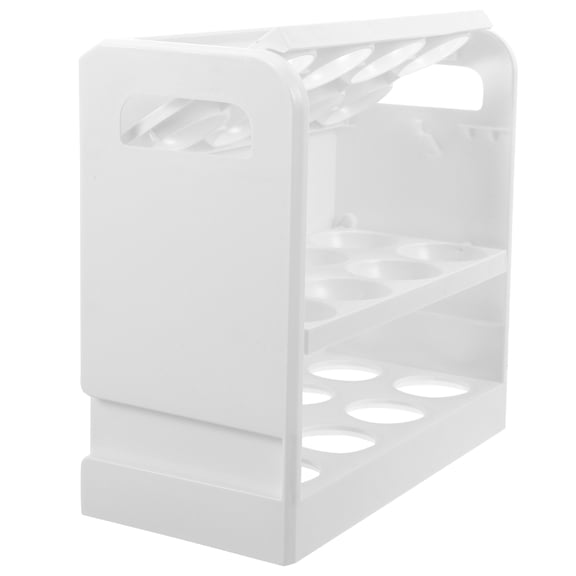 COOPHYA White 3 Layers Egg Stand for Fridge Door Convenient Refrigerator Organizer