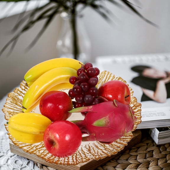 LEXSOMEO Glass Fruit Tray Fruit Plate Multi-use Fruit Bowl Decorative Snacks Candy Serving Tray