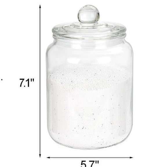 COOPHYA Transparent Glass Laundry Pod Storage Container with Lid Space Saving Design for Organized Laundry Room