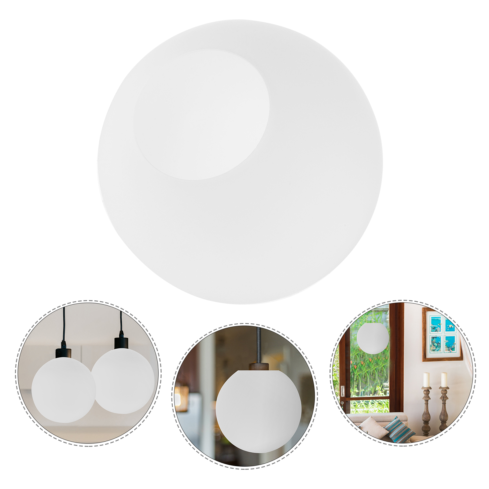 Replacement Glass Globe Lamp Shade - 4" Round Clear Dome For Floor Lamps, Pendant & Wall Lights