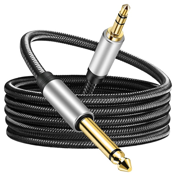 LEXSOMEO 3.5mm TRS to 6.5mm Male Audio Cable, Male-to-Male Auxiliary Cord for Guitar, Mixer, and Audio Devices