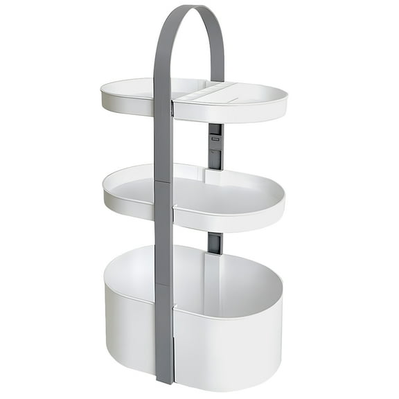 LEXSOMEO Handheld Storage Rack Desktop Cosmetic Shelf Double Layer Storage Organizer Home Supply