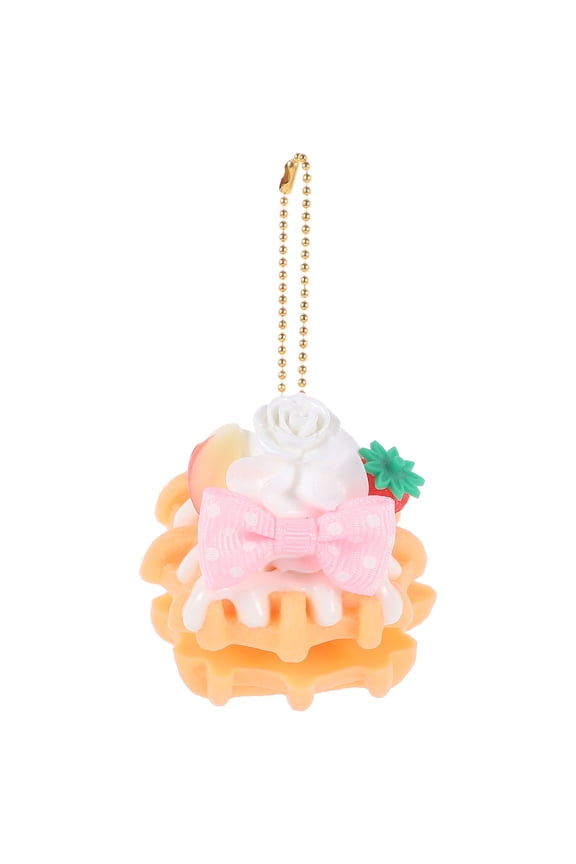 Aesthetic Cake Shaped Keychain, Multi-Color PVC Charm, 1 Piece Stylish Accessory