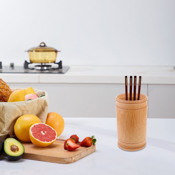 LEXSOMEO Kitchen Chopsticks Storage Bucket Tabletop Bamboo Pen Holder Household Chopsticks Holder