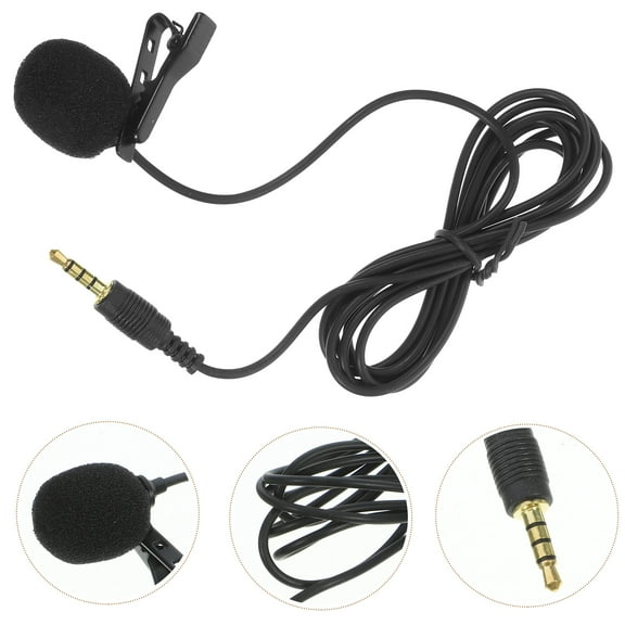 LEXSOMEO Lavalier Clip On Microphone Tiny Shirt Microphone Clip On Mic Lavalier Lapel Microphone