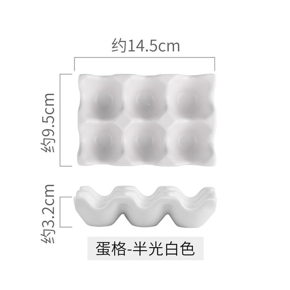 LEXSOMEO Multi-Functional Ceramic Egg Holder for Fridge Space-Saving Egg Container Easy to Clean Egg Tray for Kitchen Refrigerator Egg Saving Tray