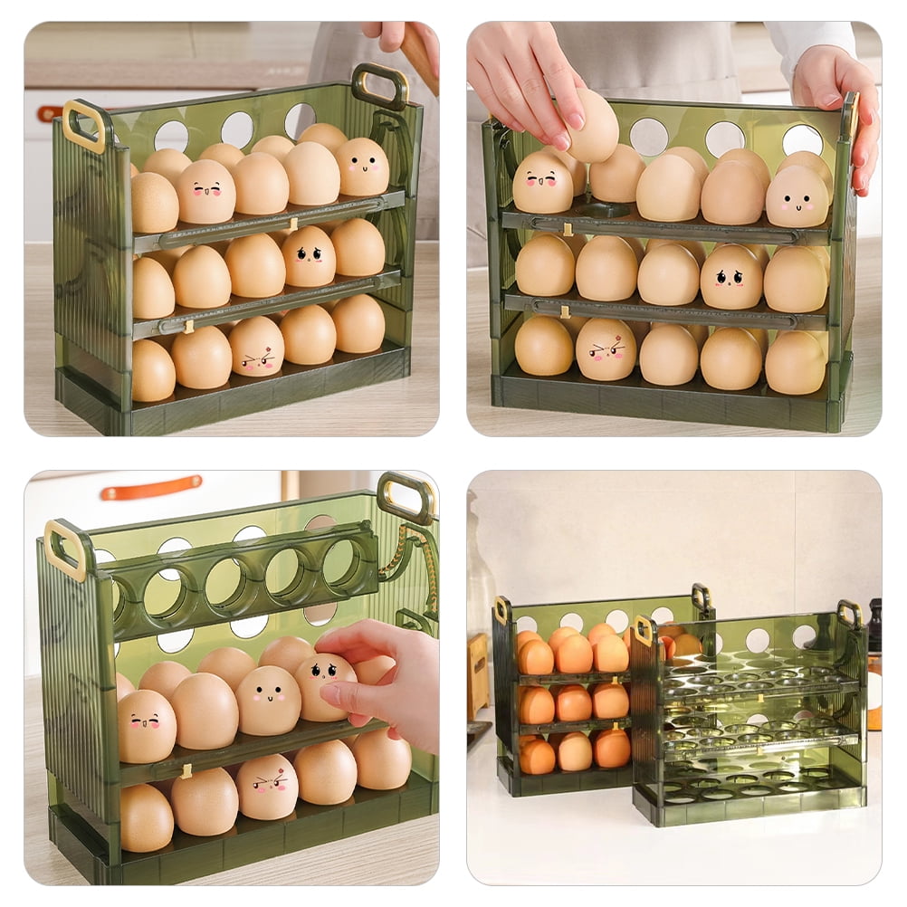 LEXSOMEO Multi-layer Refrigerator Eggs Container Egg Rack Kitchen Egg Storage Container Egg Organizer