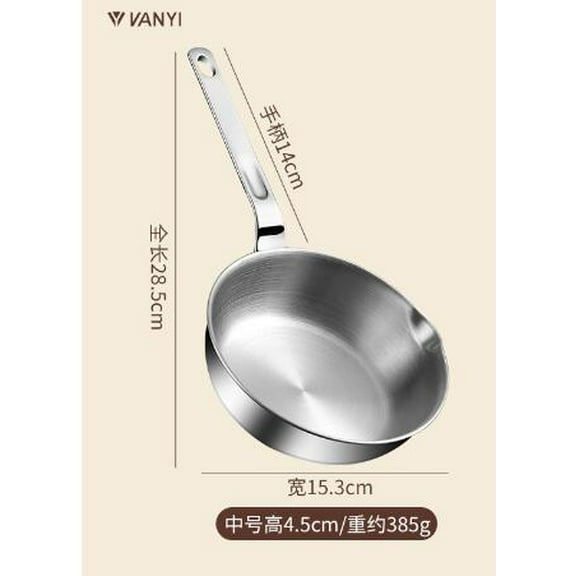 LEXSOMEO Non Stick Omelet Pan Mini Pancake Maker Stainless Steel Egg Frying Pan Butter Melting Pots Coffee Warmer Pots for Home Kitchens Cooking Breakfast Use