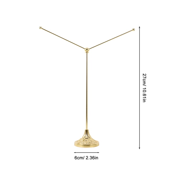 LEXSOMEO Office Metal Flag Pole Desk Metal V-Shaped Flag Pole Table Flag Holder Flag Pole with Flag Base