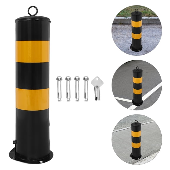 LEXSOMEO Parking Barrier Driveway Post Barrier Security Bollards Post Traffic Barrier Column
