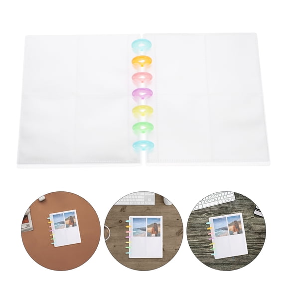RENACLIPY Small Photo Album with Pockets for Wedding and Birthday Photos, Multi-Color Storage Book
