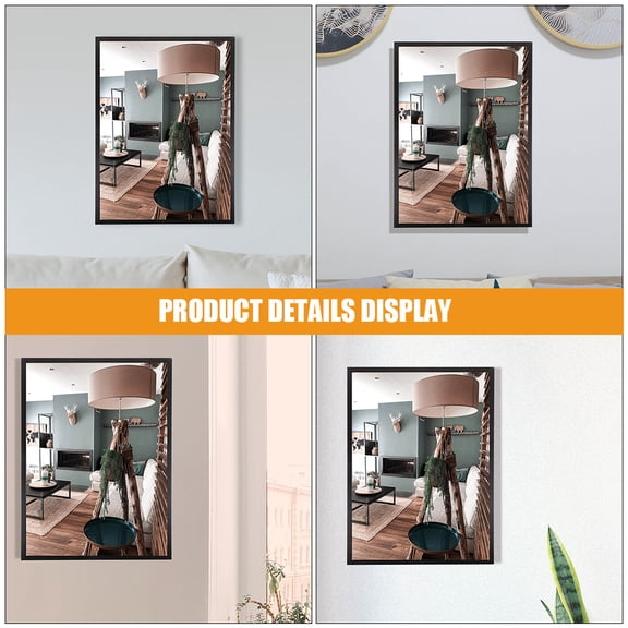 HEMOTON Black Aluminum Alloy Picture Frame for Home Decoration with Modern Design 1 Piece