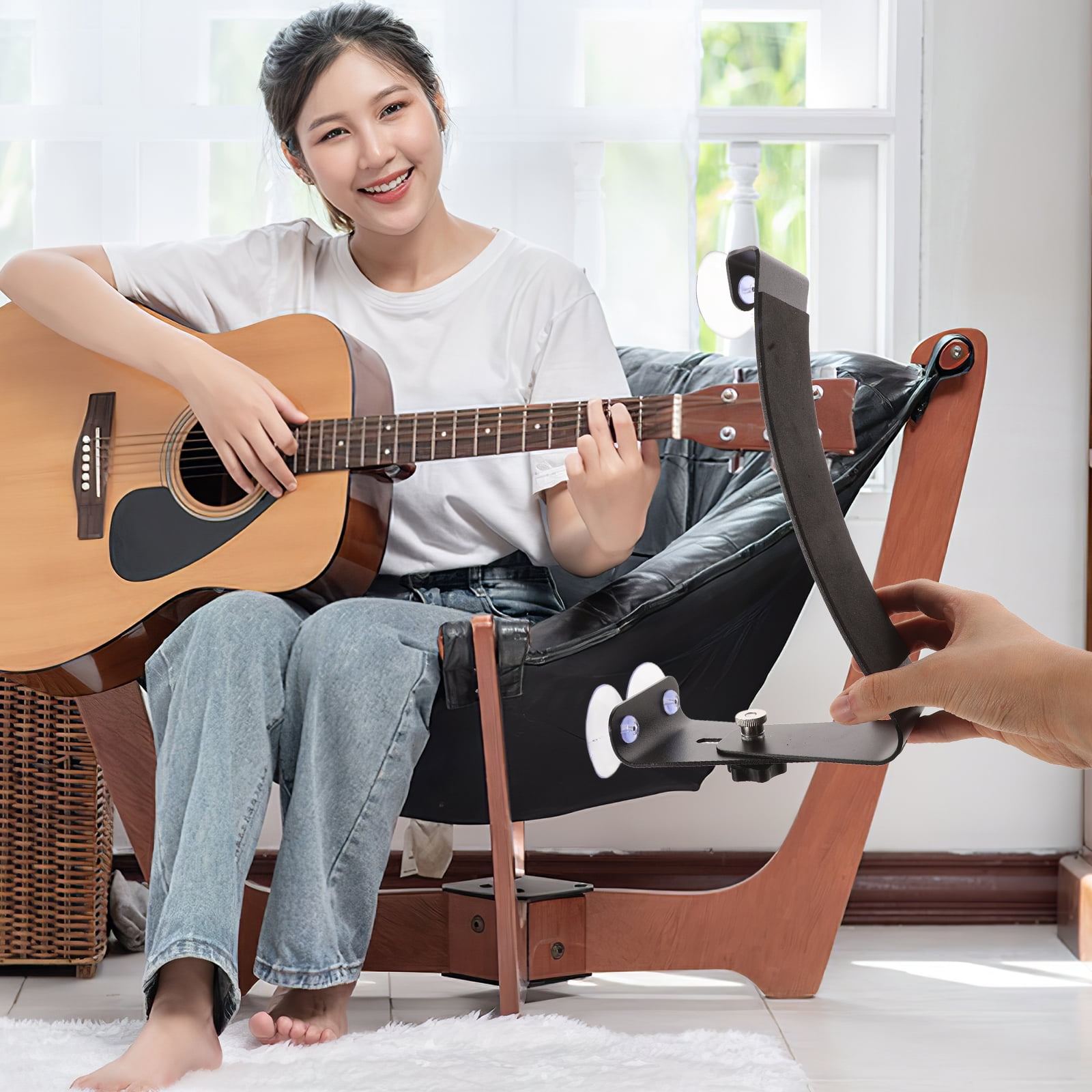 LEXSOMEO Professional Ergonomic Guitar Rest Guitar Foot Stool Ukulele Guitar Support for Leg