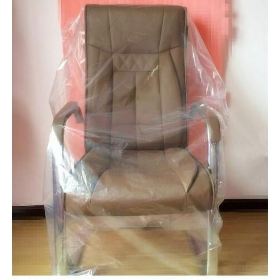 LEXSOMEO Pvc Chair Cover Transparent Furniture Protector Plastic Dining Chair Cover Transparent Chair Cover Protective Chair Slipcover (L)