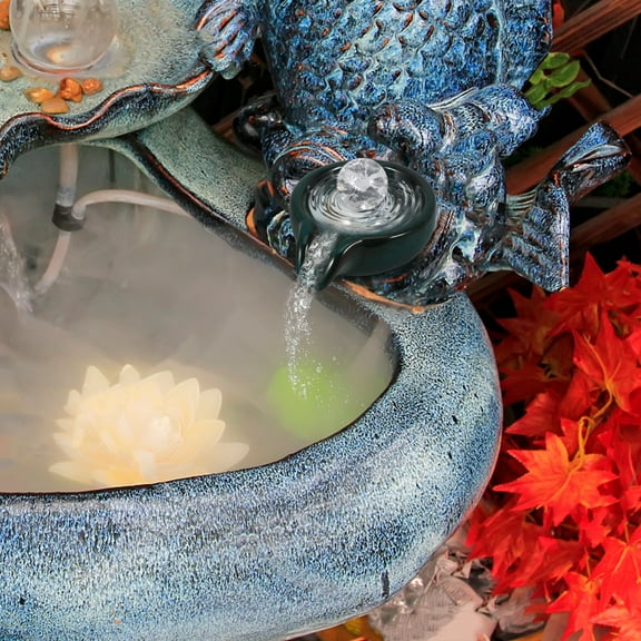 RENACLIPY Ceramic Fountain Outlet for Indoor and Outdoor Water Features, Elegant Decorative Water Fountain Accessory