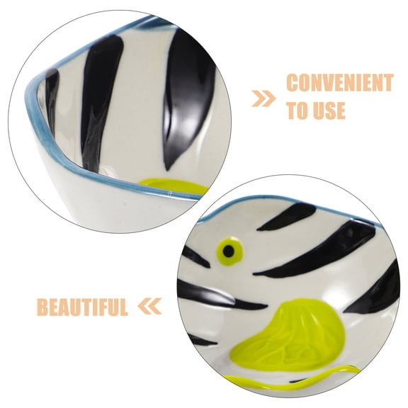 LEXSOMEO Sauce Dish Cute Fish Shaped Dish Ceramic Seasoning Dish Appetizer Plate Snack Bowl