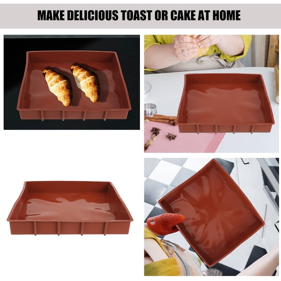 LEXSOMEO Silicone Cake Baking Mold Rectangular Non-stick Toast Bread Baking Pan Bakeware