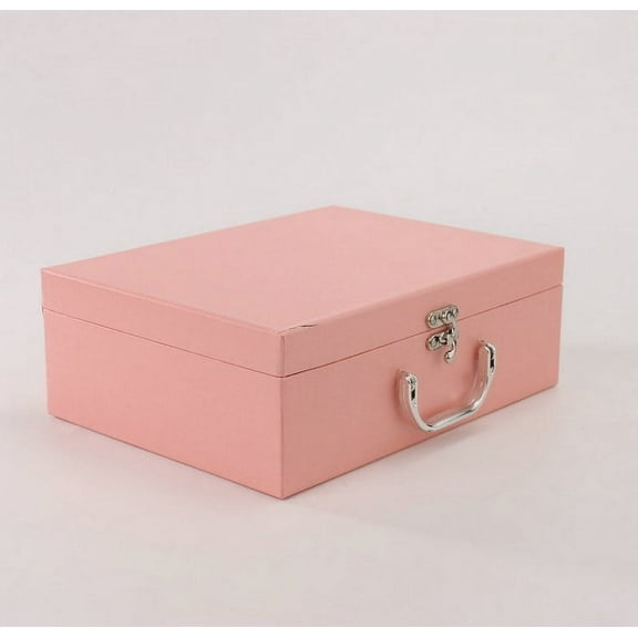 LEXSOMEO Small Handheld Suitcase Thickened Paper Storage Box Stationery Storage Box Present Packing Box with Handle Solid Color Paper Suitcase