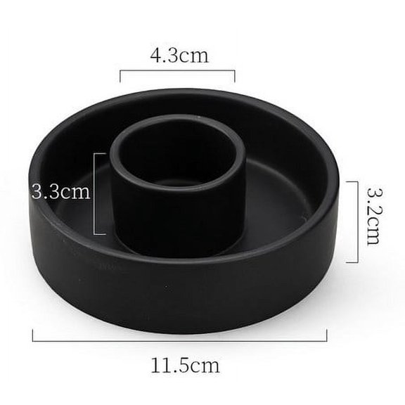 RENACLIPY Palo Santo Burner Ceramic Black 1Pcs 4.72X4.72X1.69In