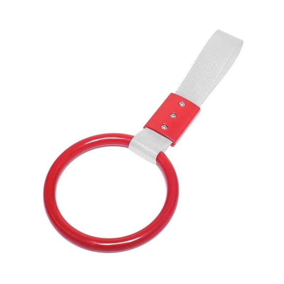 LEXSOMEO Suv Bus Car Handle Strap Car Bumper Pull Strap Hoop Heavy Duty Ring Subway Ring For Car Warning And Interior Exterior Decoration