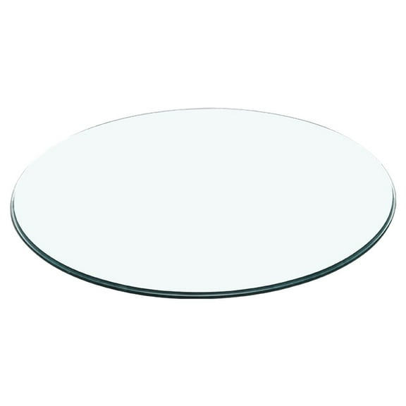 RENACLIPY Round Tempered Glass Table Top, Clear and Smooth , and Easy to Clean for Home Use