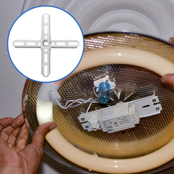 LEXSOMEO Universal Mounting Bracket Kit Ceiling Light Fixture Cross Design Metal Plate with Screws for Hanging Light Chandelier and Ceiling Fan