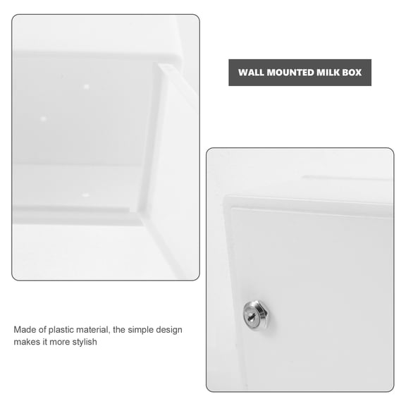 RENACLIPY White Plastic Box with Lock, Wall-Mounted Safe Storage Container for Kitchen and Pantry Organization