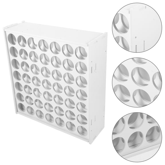 LEXSOMEO Wooden Paint Rack Storage Stand 49-slots Pigment Holder Home Ink Bottle Storage Rack