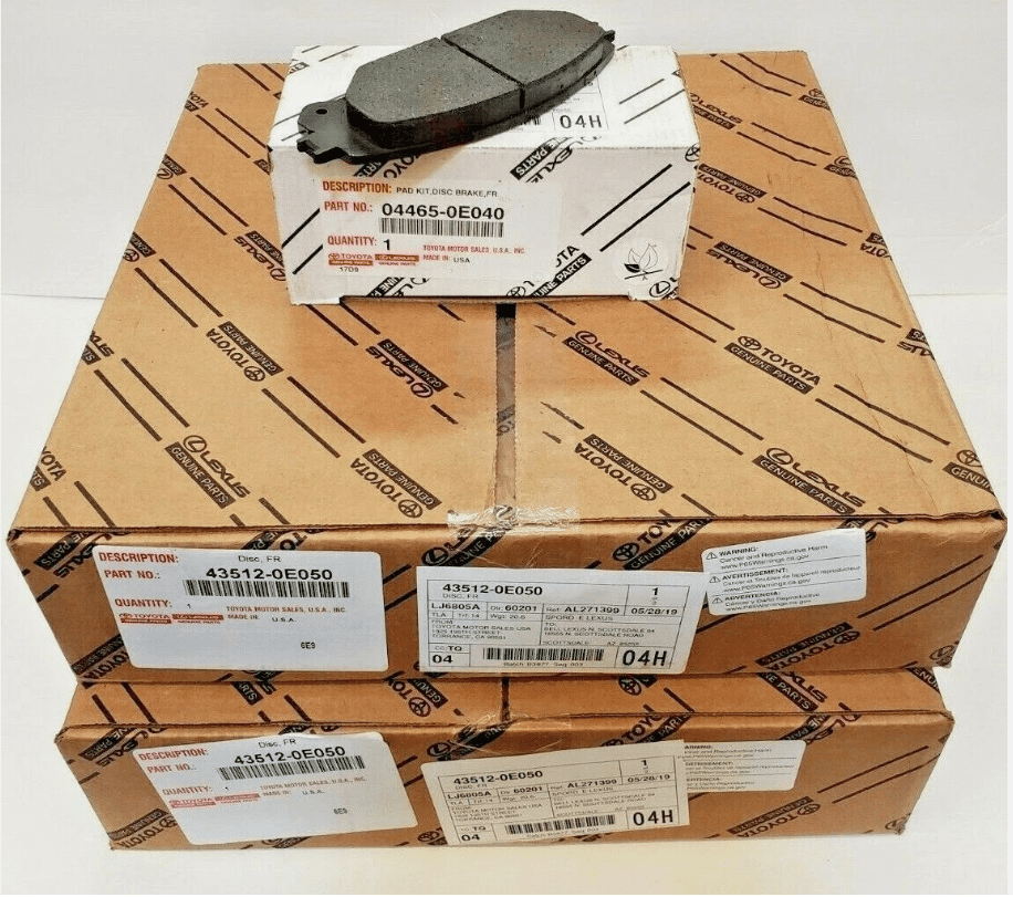 LEXUS FACTORY OEM FRONT BRAKE PAD AND ROTOR SET 2016-2019 RX350 / RX450H