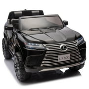 LEXUS LX600 24V 2 Seater Ride on Car for Kids, 4 Wheel Suspension Electric Cars with Remote Control, Bluetooth, Music, Adjustable Volume, Power Display, Ride on Toy Cars for Boys Girls