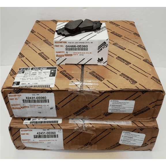 LEXUS OEM FACTORY REAR BRAKE PAD AND ROTOR SET 2016-2022 RX350 RX450H