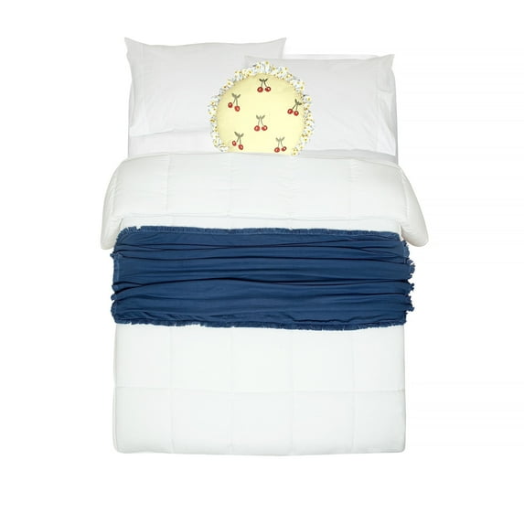 SCAD Piece by Piece Decorative Pillow and Throw Blanket Set, Navy Multi