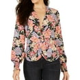 thumbnail image 1 of Leyden Womens Twist Front Pullover Blouse, Multicoloured, Large, 1 of 2