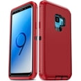 thumbnail image 1 of LeYi Compatible for Samsung Galaxy S9 Case, 3 in 1 Full Body Shockproof Rubber Dustproof, Red, 1 of 8