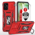 thumbnail image 1 of LEYI Motorola G 5G 2023 Case with Screen Protector [2 Pack], [Magnetic Rotatable Kickstand] Military Grade Shockproof Full Body for Moto G 5G 2023 Case - Red, 1 of 9