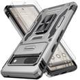 thumbnail image 1 of LeYi for Google Pixel 7A Case with  2 Pack Screen Protector, 360° Magnetic Ring Holder Kickst, Grey, 1 of 8