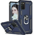 thumbnail image 1 of LEYI for Samsung Galaxy AO3S Case, Galaxy A03S Case(Not A03) 360 Metal Rotating Ring Kickstand Holder Armor Heavy Duty Shockproof Case for Samsung A03S Case, Blue, 1 of 6